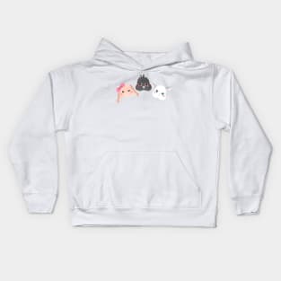 BSC Head Rabbit Horizontal Line | Bunniesmee Kids Hoodie